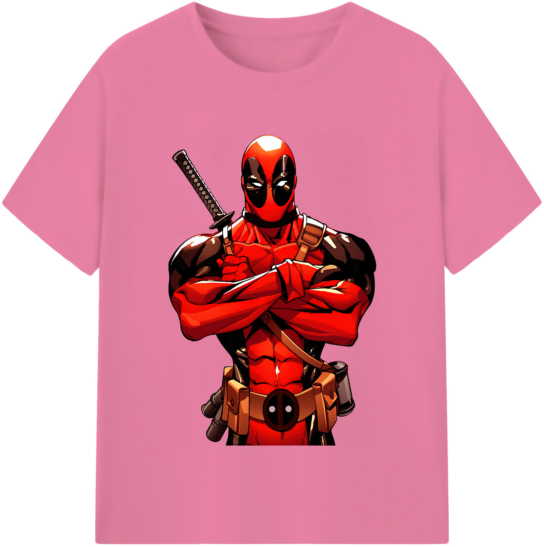 （画像用） Deadpool デッドプール 綿100％半袖Tシャツ（フロントプリント）